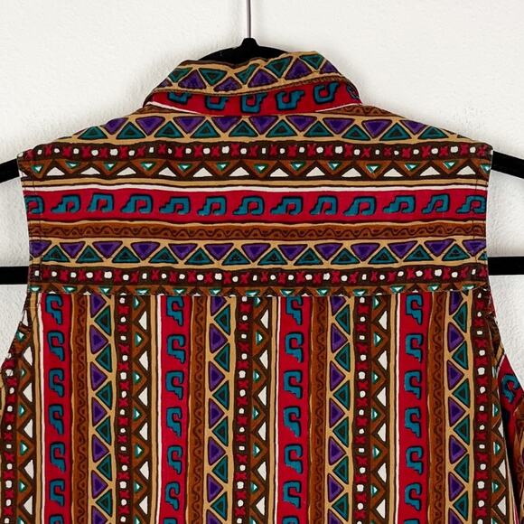 Rodeo Western Wear Sleeveless Button Down Shirt Girl XL - Picture 3 of 6